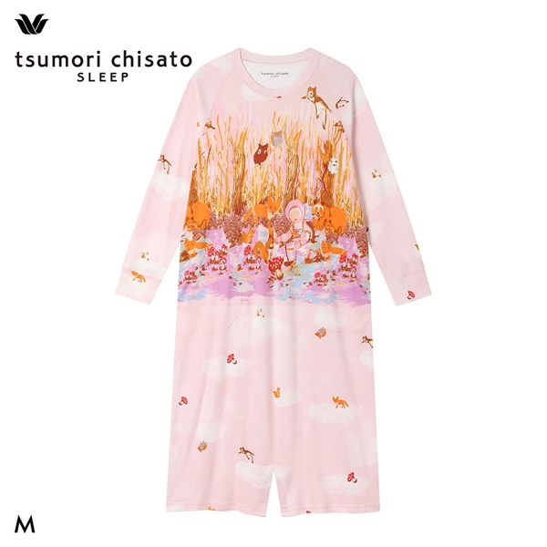 ワコール ツモリチサト 森の惑星 パジャマ ワンピース ルームウェア 長袖 ロンパース 綿100％ Wacoal tsumori chisato SLEEP