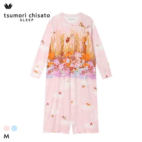 ワコール ツモリチサト 森の惑星 パジャマ ワンピース ルームウェア 長袖 ロンパース 綿100％ Wacoal tsumori chisato SLEEP