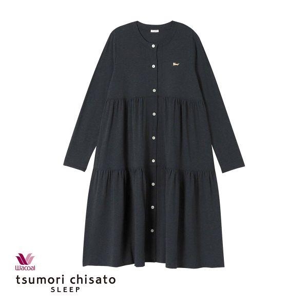 ワコール Wacoal ツモリチサト tsumori chisato SLEEP パジャマ ワンピース ルームウェア 前開き ティアード ネグリジェ