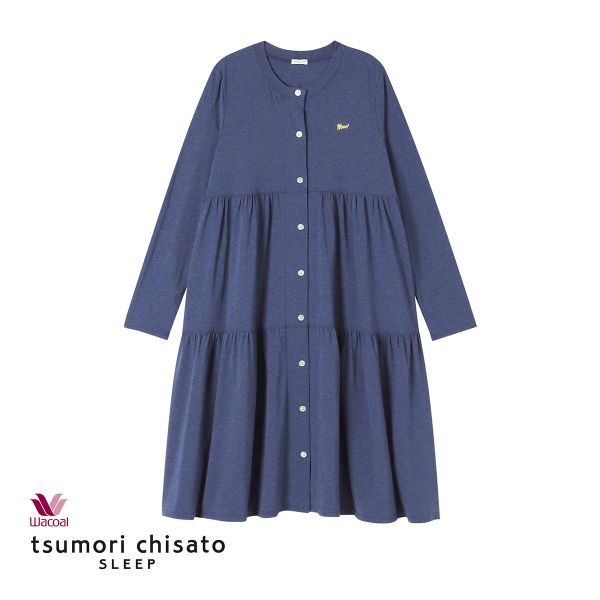 ワコール Wacoal ツモリチサト tsumori chisato SLEEP パジャマ ワンピース ルームウェア 前開き ティアード ネグリジェ