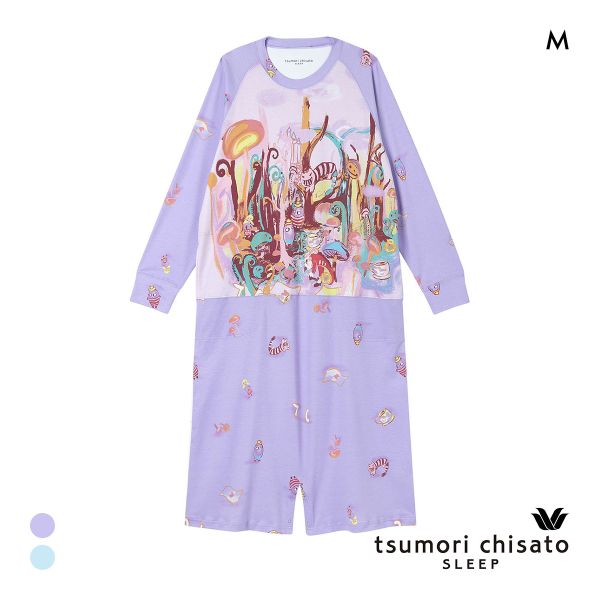 ワコール ツモリチサト 不思議の国 パジャマ ワンピース ルームウェア 長袖 ネグリジェ 綿100％ Wacoal tsumori chisato SLEEP