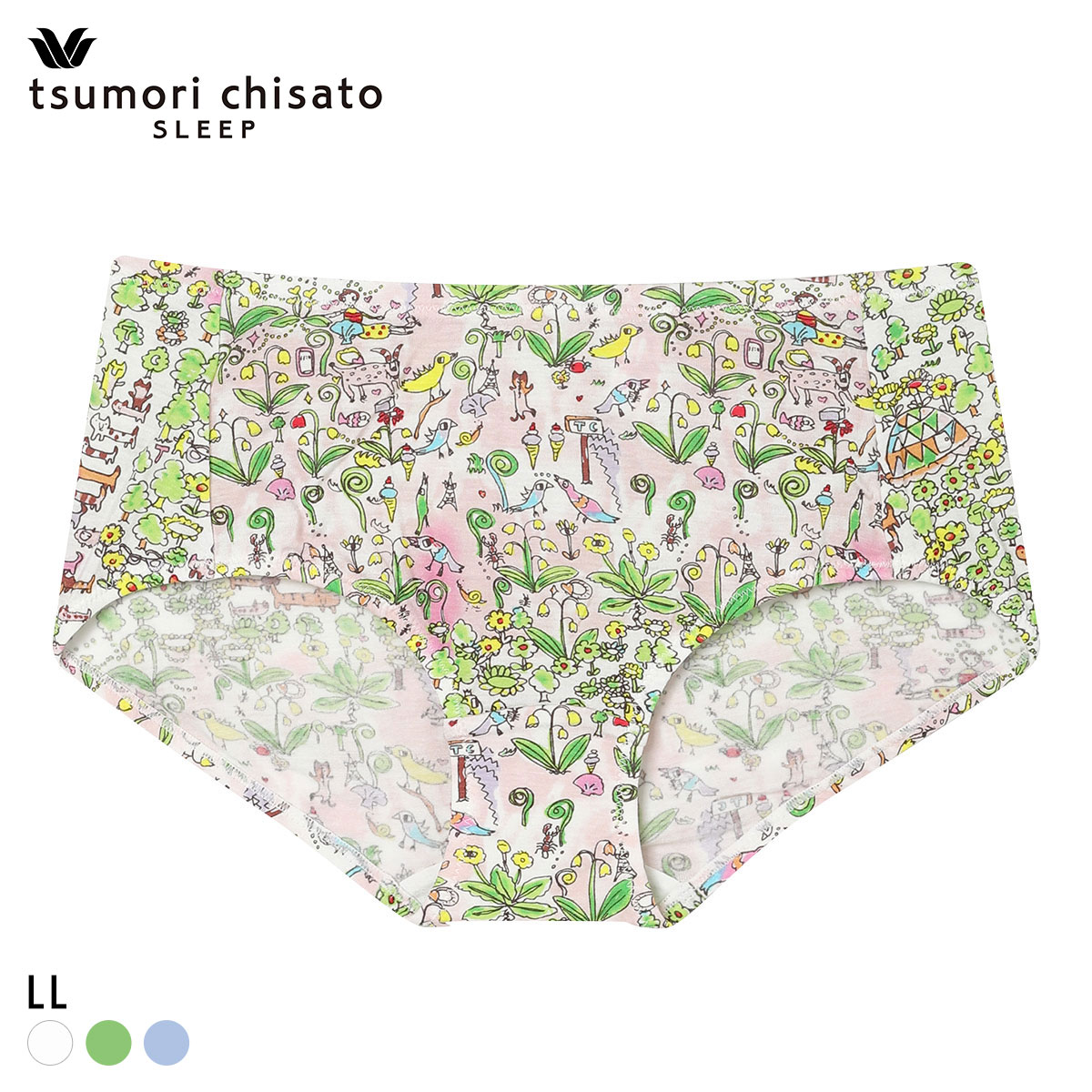 ワコール ツモリチサト 森の中でグランピング ショーツ ノーマル LL Wacoal tsumori chisato SLEEP(ME-メロン-LL)