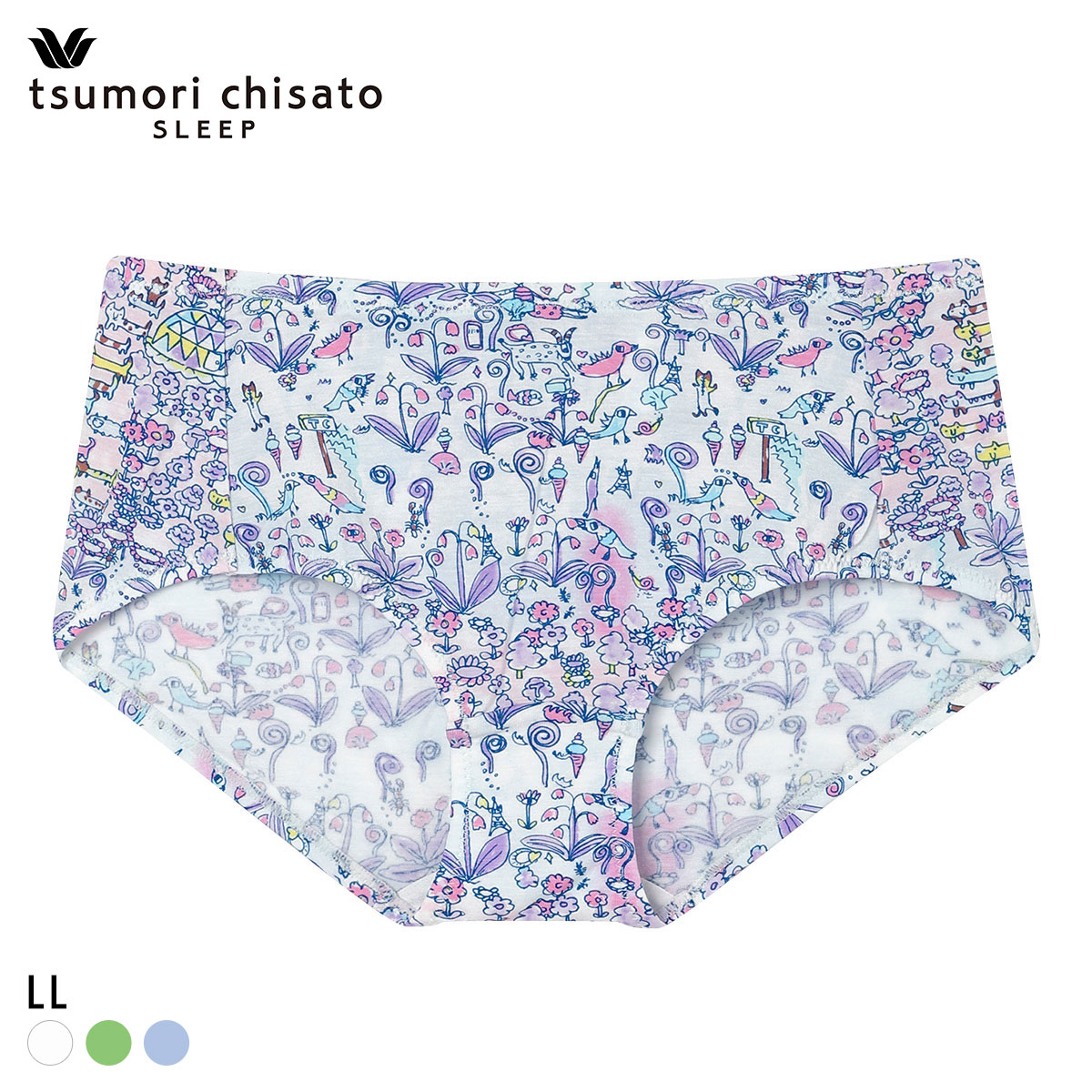 ワコール ツモリチサト 森の中でグランピング ショーツ ノーマル LL Wacoal tsumori chisato SLEEP(SX-サックス-LL)