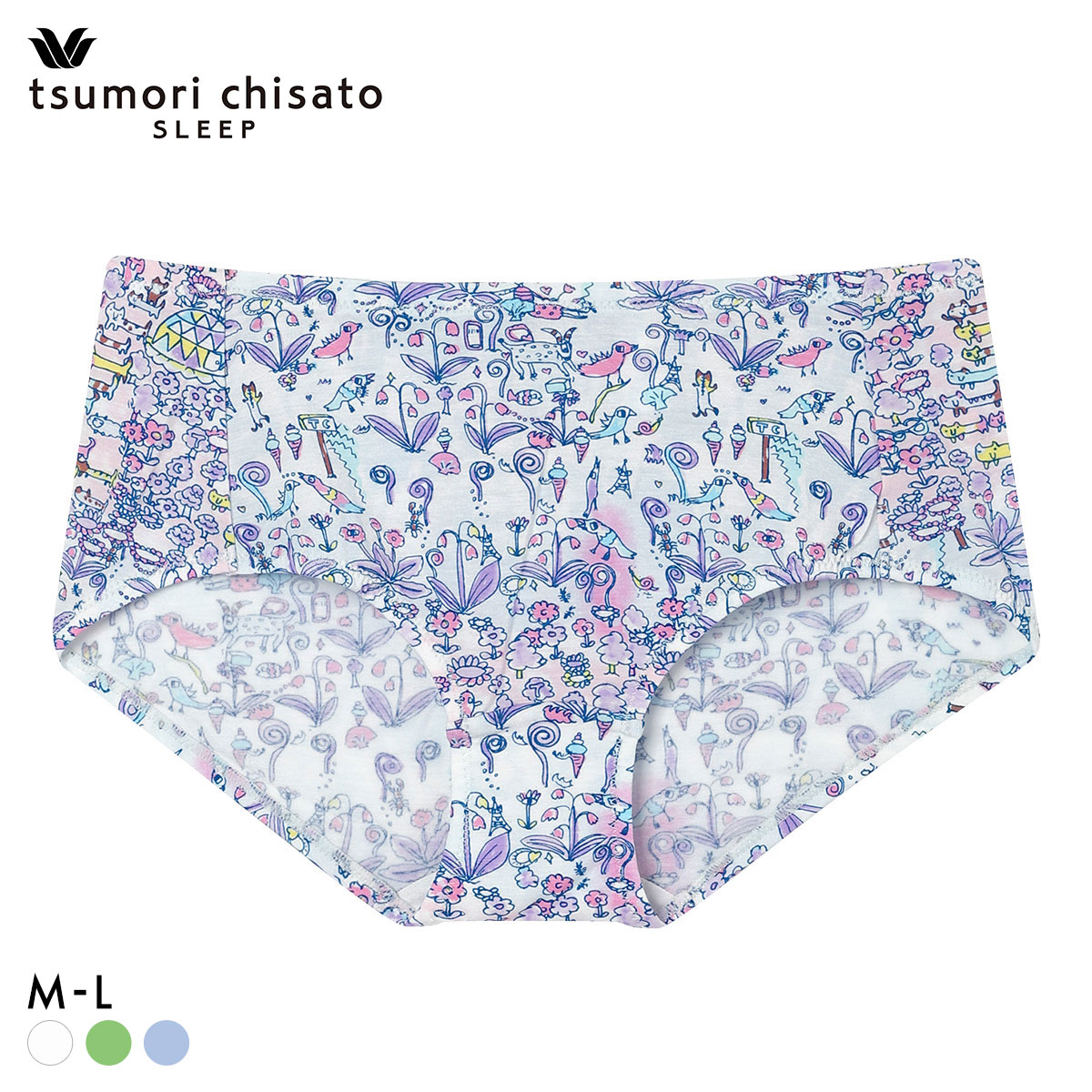 ワコール ツモリチサト 森の中でグランピング ショーツ ノーマル ML Wacoal tsumori chisato SLEEP(SX-サックス-M)