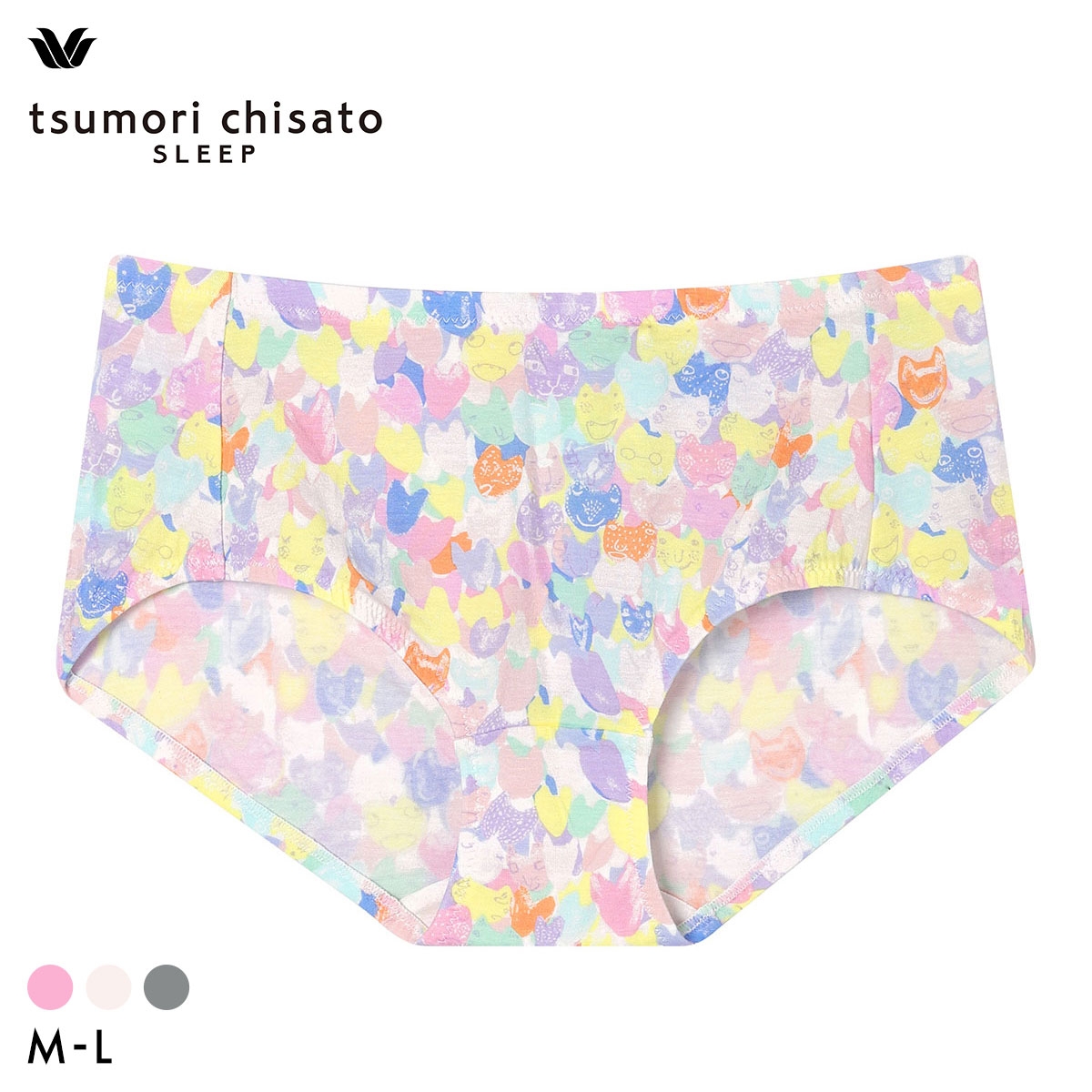 ワコール ツモリチサト ハートネコ ショーツ ノーマル 伸びがよくやわらかい ML 下着 Wacoal tsumori chisato SLEEP