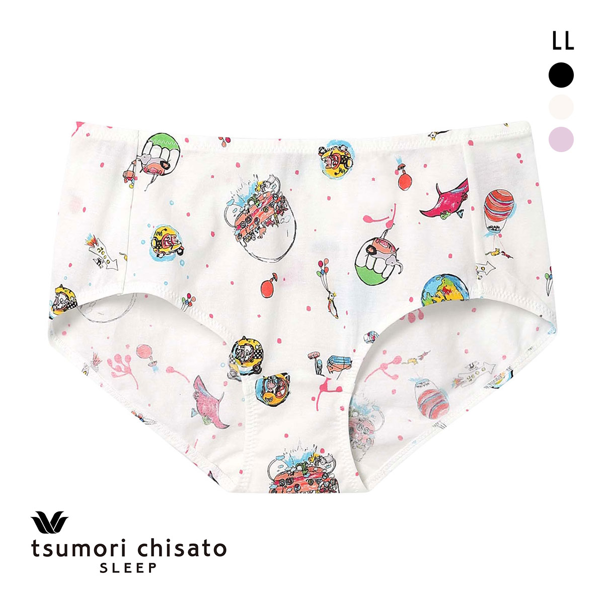 ワコール ツモリチサト 空に輝く星座 ショーツ ノーマル LL Wacoal tsumori chisato SLEEP(IV-アイボリー-LL)