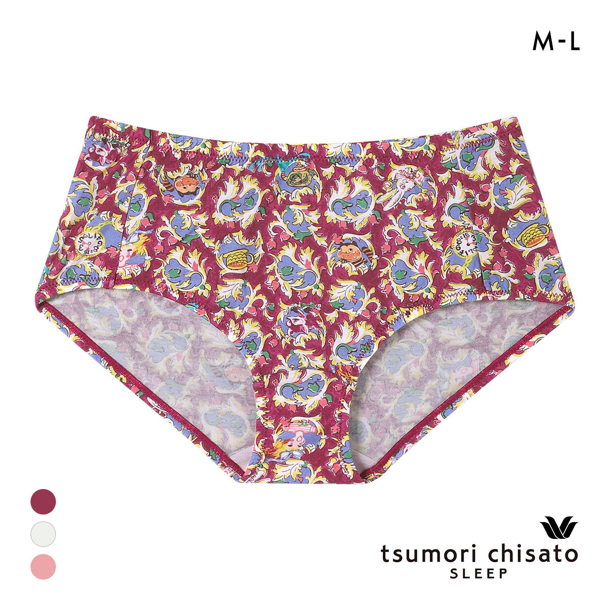 ワコール ツモリチサト 不思議の国 ショーツ ノーマル ML Wacoal tsumori chisato SLEEP(EN-エンジ-M)