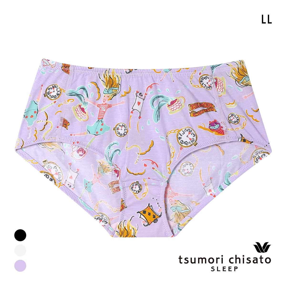 ワコール ツモリチサト 不思議の国 ショーツ ノーマル LL 綿混 Wacoal tsumori chisato SLEEP(PU-パープル-LL)