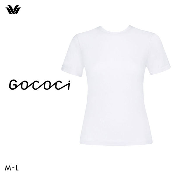 ワコール ゴコチ cooomy. クーミー シアートップス Tシャツ 半袖 3分袖 インナー WGG111 ML Wacoal GOCOCi Uネック