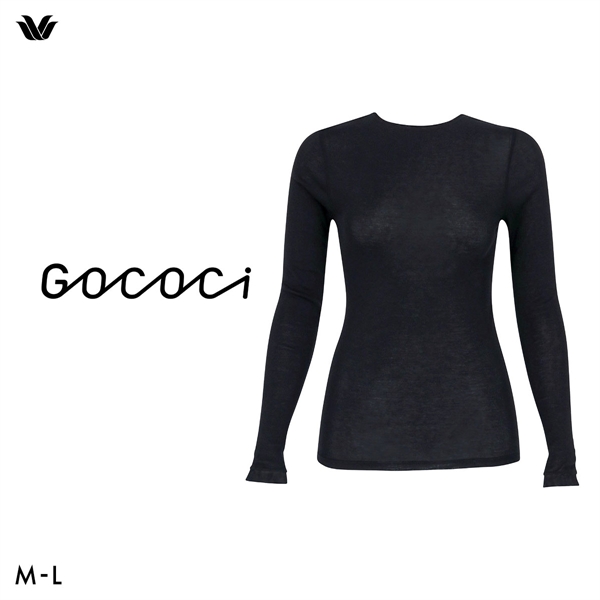 ワコール ゴコチ cooomy. クーミー シアートップス ロングTシャツ 長袖 インナー WGG222 ML Wacoal GOCOCi Uネック
