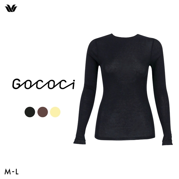 ワコール ゴコチ cooomy. クーミー シアートップス ロングTシャツ 長袖 インナー WGG222 ML Wacoal GOCOCi Uネック