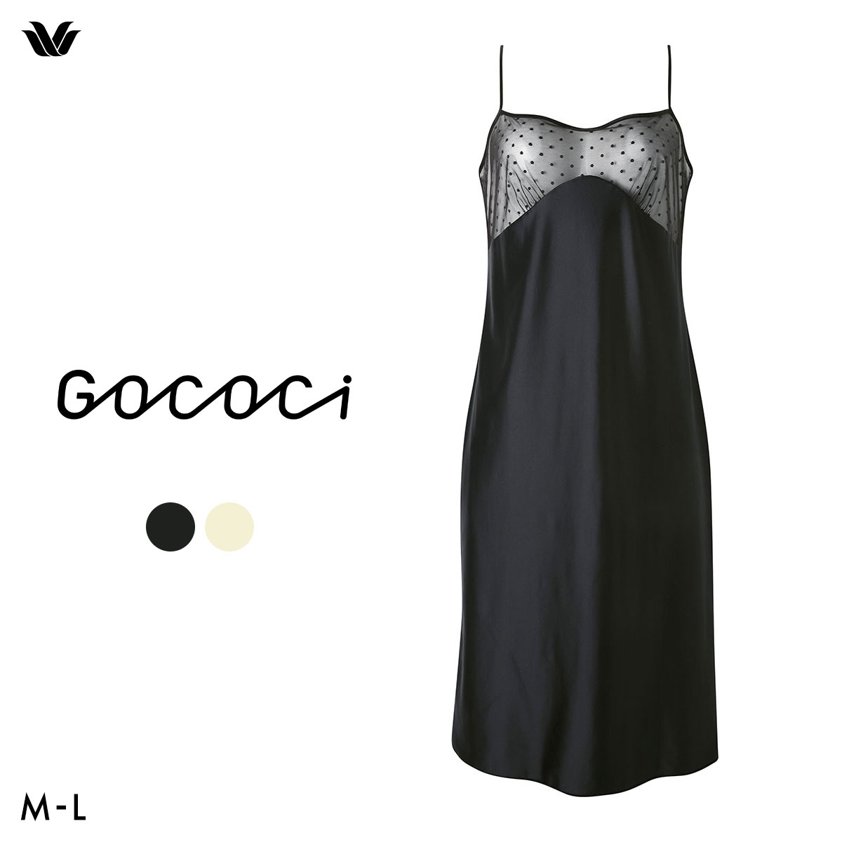 ワコール ゴコチ cooomy. クーミー ワンピース ロング丈 キャミソール インナー WGG444 ML Wacoal GOCOCi