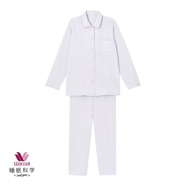 ワコール Wacoal スイミンカガク 睡眠科学 ふわごころ パジャマ 上下セット ラムコ 綿100％ ルームウェア