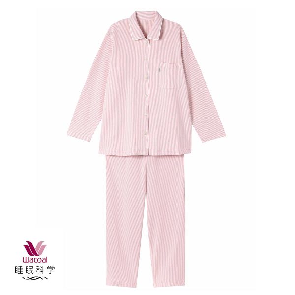 ワコール Wacoal スイミンカガク 睡眠科学 ふわごころ パジャマ 上下セット ラムコ 綿100％ ルームウェア