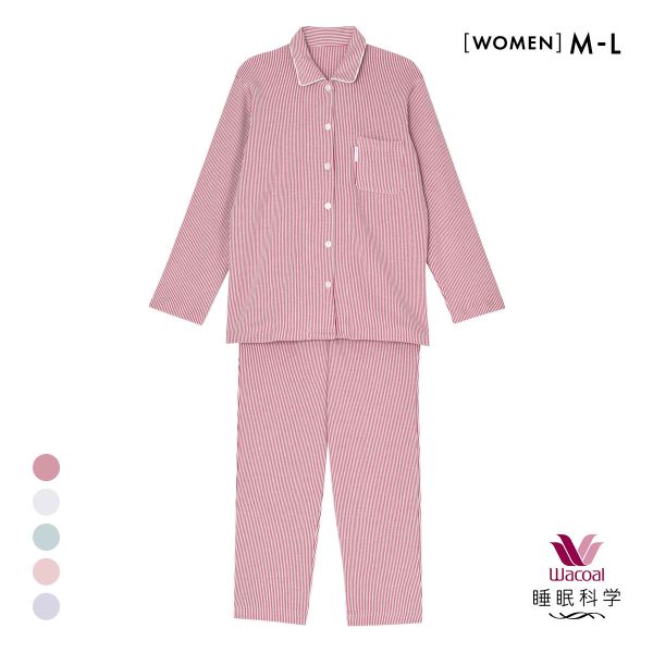ワコール Wacoal スイミンカガク 睡眠科学 ふわごころ パジャマ 上下セット ラムコ 綿100 ルームウェア