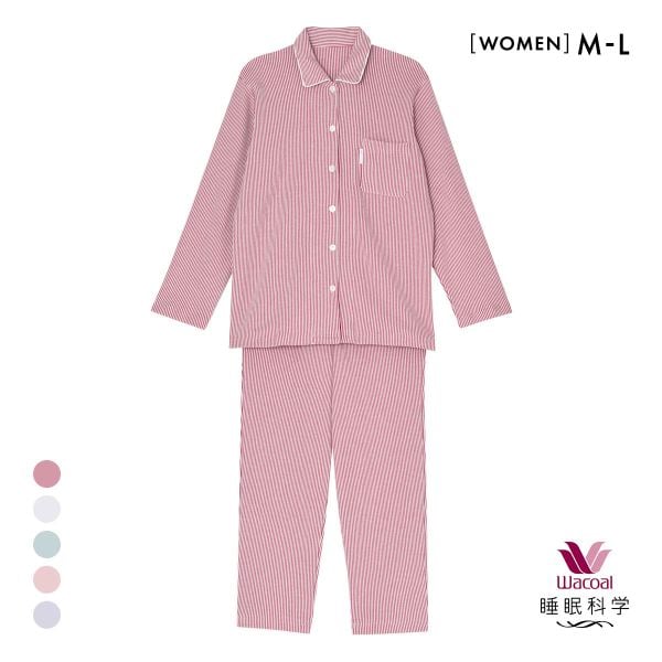 ワコール Wacoal スイミンカガク 睡眠科学 ふわごころ パジャマ 上下セット ラムコ 綿100 ルームウェア