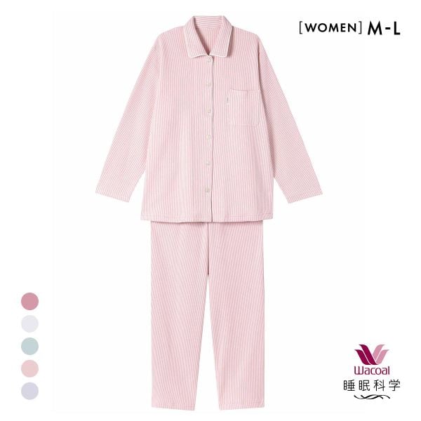 ワコール Wacoal スイミンカガク 睡眠科学 ふわごころ パジャマ 上下セット ラムコ 綿100 ルームウェア