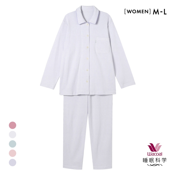 ワコール Wacoal スイミンカガク 睡眠科学 ふわごころ パジャマ 上下セット ラムコ 綿100 ルームウェア