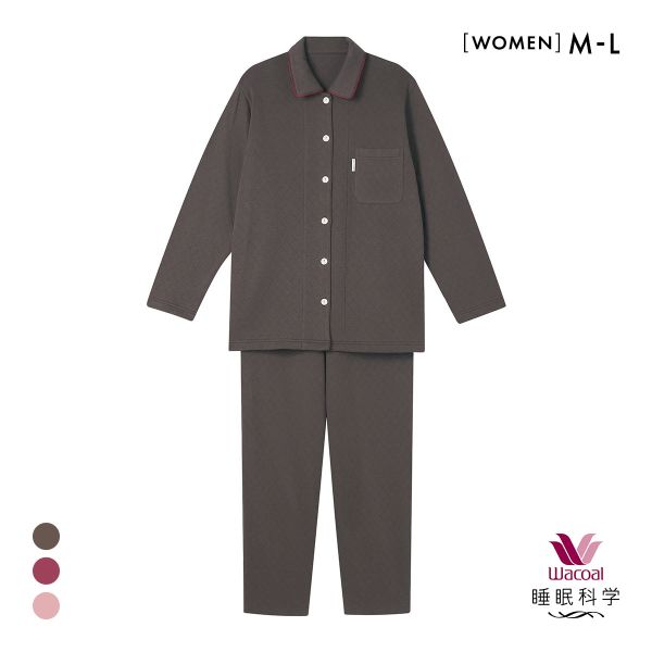 ワコール Wacoal 睡眠科学 ふわごころ パジャマ上下セット あったか 綿100％ キルト レディース