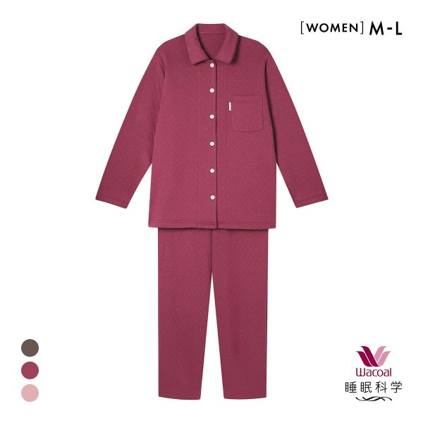 ワコール Wacoal 睡眠科学 ふわごころ パジャマ上下セット あったか 綿100％ キルト レディース