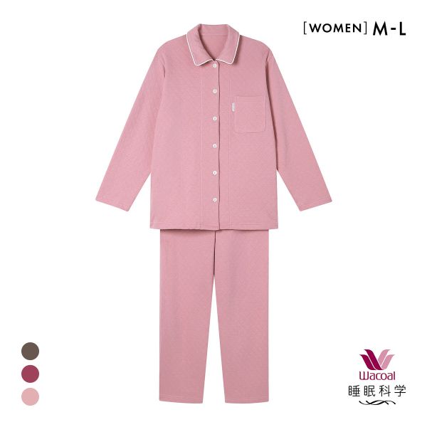 ワコール Wacoal 睡眠科学 ふわごころ パジャマ上下セット あったか 綿100％ キルト レディース