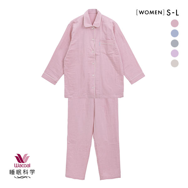 10%OFF ワコール Wacoal 睡眠科学 三重ガーゼ シャツパジャマ 綿100% 10%OFF ワコール Wacoal 睡眠科学 三重ガーゼ シャツパジャマ 綿100%