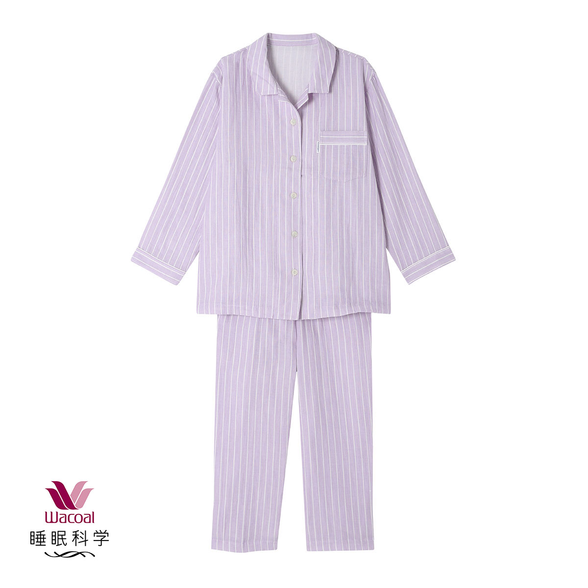 ワコール Wacoal 睡眠科学 二重ガーゼ シャツパジャマ 綿100