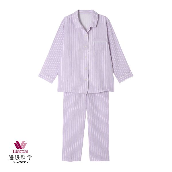 ワコール Wacoal 睡眠科学 二重ガーゼ シャツパジャマ 綿100％ LL