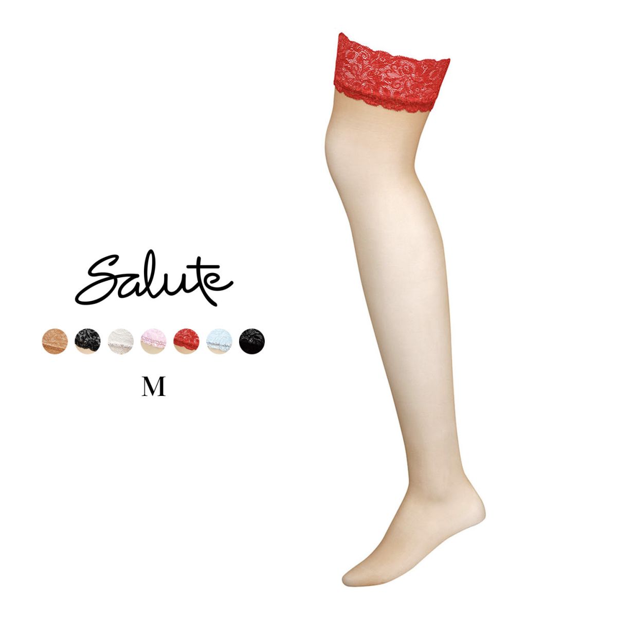 ワコール サルート ガーターストッキング 定番 00G 00group Wacoal Salute(RE-レッド-M)