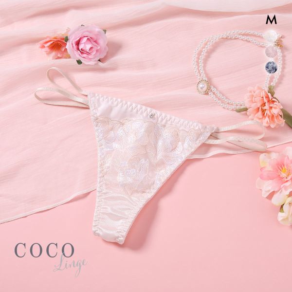 【メール便(3)】 ココランジェ ガーデンレースサテン Tバック ショーツ COCO Linge 【メール便(3)】 ココランジェ ガーデンレースサテン Tバック ショーツ COCO Linge