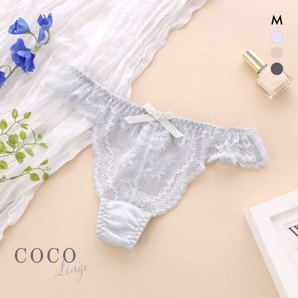 ココランジェ リボンレーシー Tバック ショーツ COCO Linge