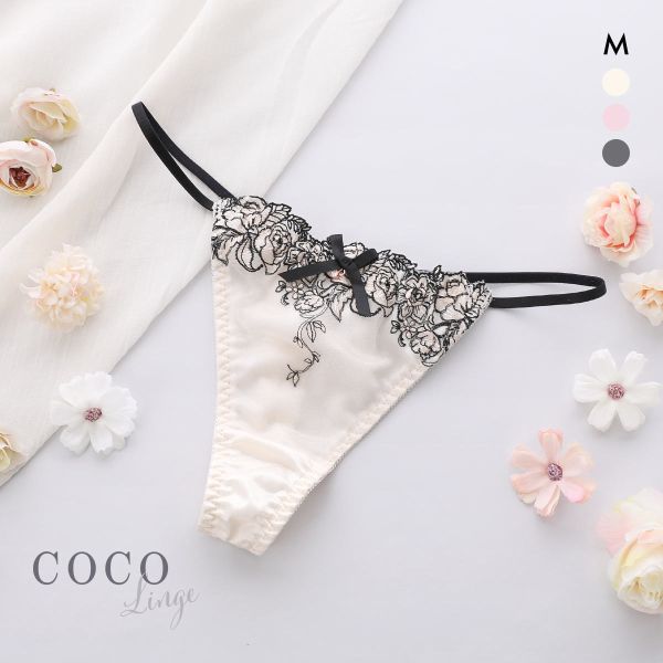 20%OFF【メール便(3)】 ココランジェ ピオニーフルール Tバック ショーツ ストリング COCO Linge 20%OFF【メール便(3)】 ココランジェ ピオニーフルール Tバック ショーツ ストリング COCO Linge