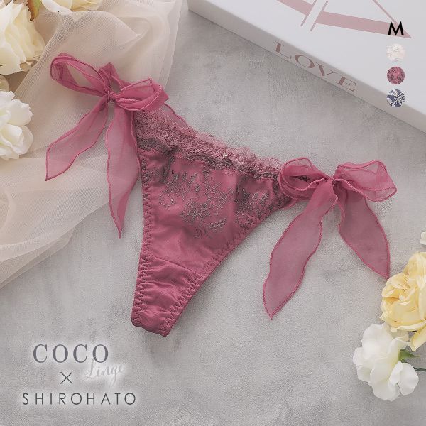 ココランジェ ミスティフローラ Tバック ショーツ サイドリボン COCO Linge