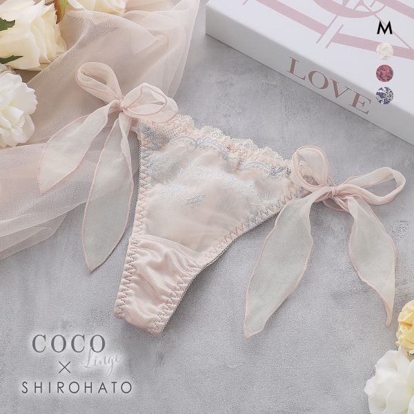 【メール便(5)】 ココランジェ ミスティフローラ Tバック ショーツ サイドリボン COCO Linge 【メール便(5)】 ココランジェ ミスティフローラ Tバック ショーツ サイドリボン COCO Linge