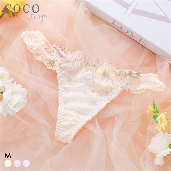 ココランジェ ブリリアントパンジー Tバック ショーツ COCO Linge