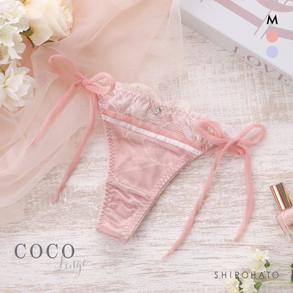 ココランジェ グラマラスミニョンヌ Tバック バックレース サイドリボン COCO Linge