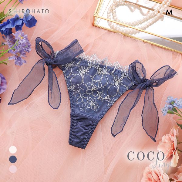 ココランジェ エクランフルール ショーツ Tバック サイドリボン COCO Linge