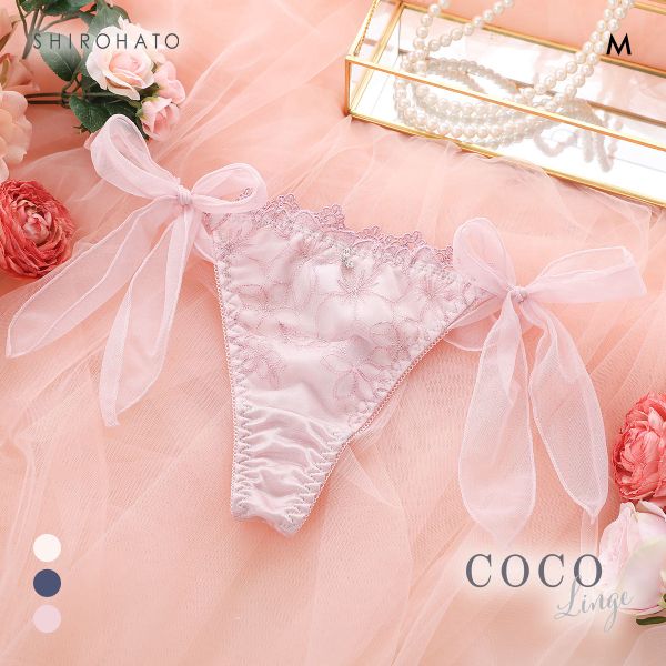ココランジェ エクランフルール ショーツ Tバック サイドリボン COCO Linge