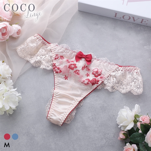 ココランジェ ファンシーフルール Tバック 総レース バックレース ショーツ COCO Linge