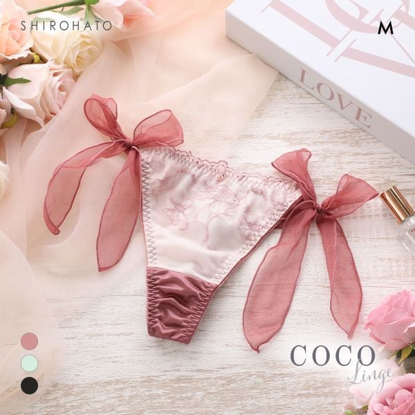 ココランジェ スモーキーヴェール Tバック ショーツ サイドリボン COCO Linge