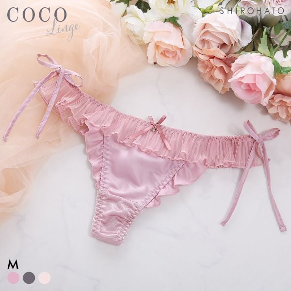 ココランジェ メルティプリーツ ショーツ Tバック サイドリボン COCO Linge