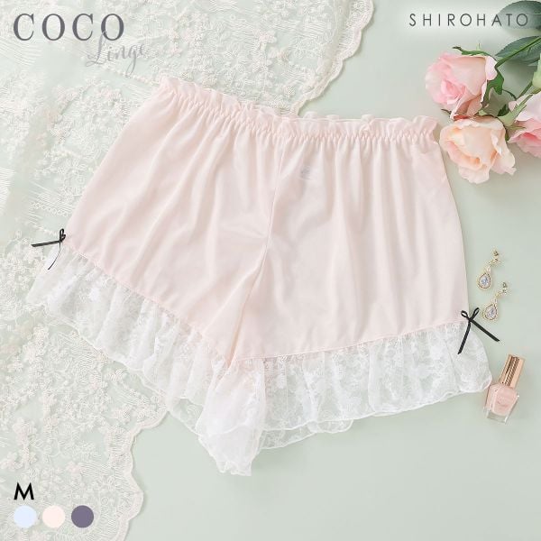 ココランジェ シアーシャーリングリボン タップパンツ COCO Linge