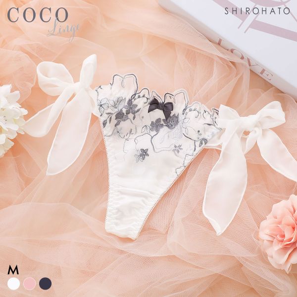 ココランジェ マルチキューティシフォン ショーツ Tバック サイドリボン 単品 COCO Linge