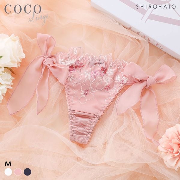 ココランジェ マルチキューティシフォン ショーツ Tバック サイドリボン 単品 COCO Linge