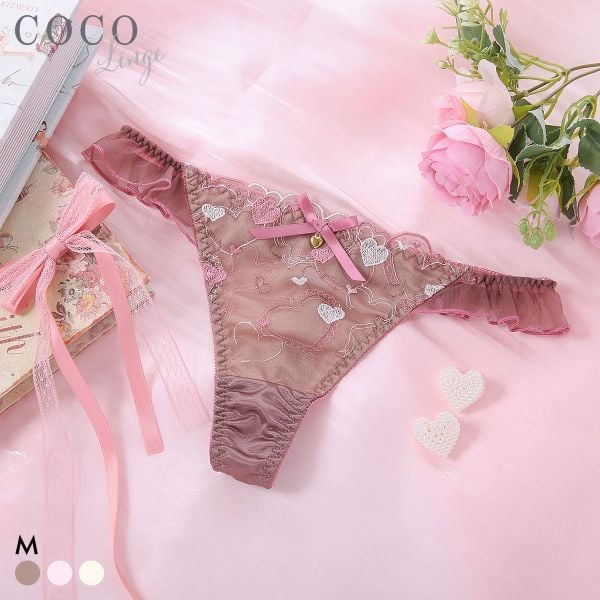 ココランジェ ハートフルメロディー Tバック ショーツ サイドリボン COCO Linge