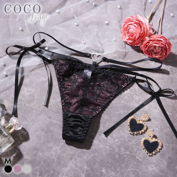 ココランジェ ドッティーティーズ Tバック ショーツ サイドリボン ストリング COCO Linge