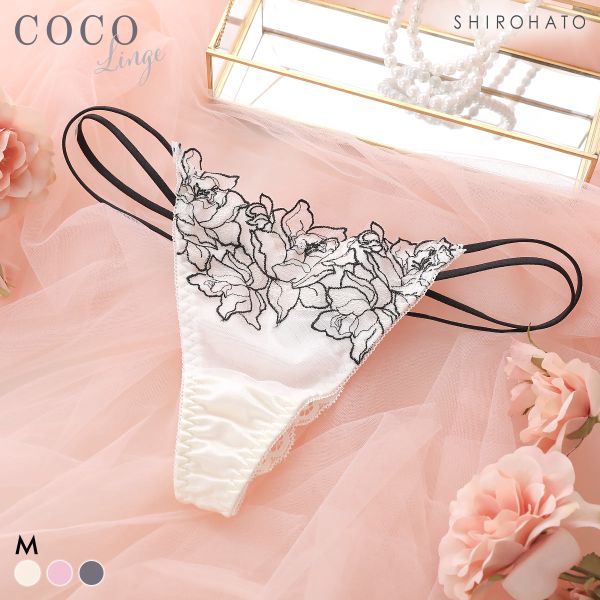 ココランジェ フローラルラッシュ Tバック ショーツ バックレース ストリング COCO Linge
