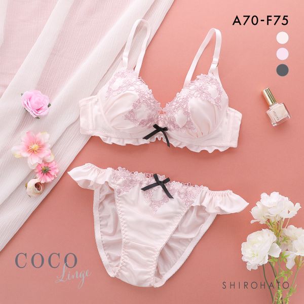 ココランジェ ハートフルハピネス ブラジャー ショーツ セット レース COCO Linge