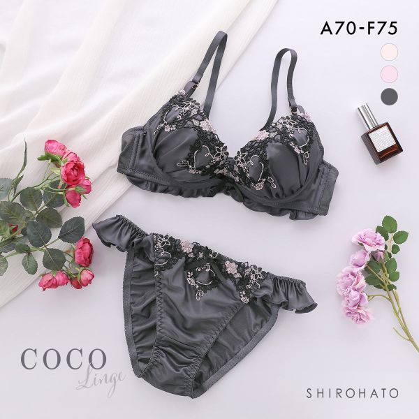 ココランジェ ハートフルハピネス ブラジャー ショーツ セット レース COCO Linge