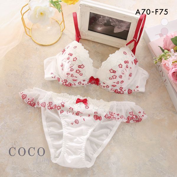 ココランジェ スウィートストロベリー ブラジャー ショーツ セット 大きいサイズ COCO Linge